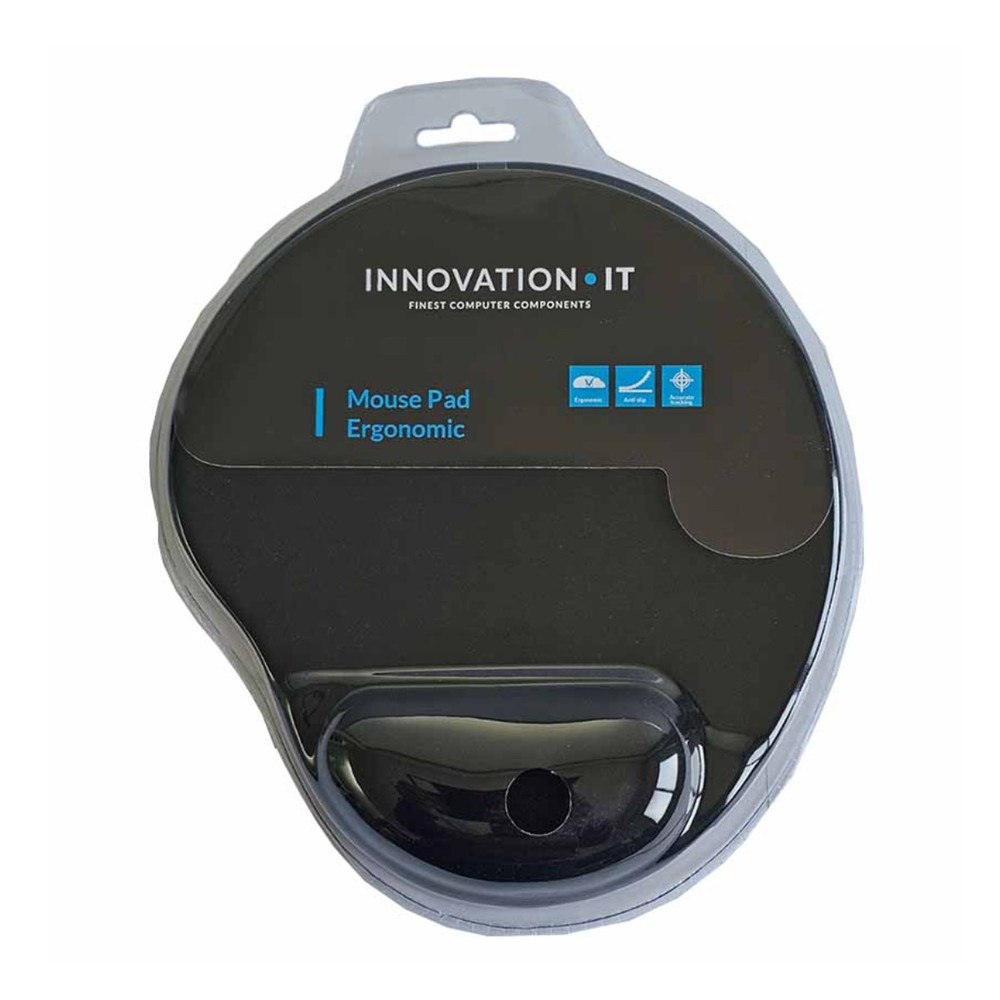INNOVATION IT Ergonomic mouse pad with wrist support 25.5x22cm – Image 1
