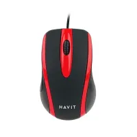 HAVIT WIRED MOUSE HV-MS753 BLACK/RED – Image 1
