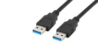 Lanberg USB Type-A 3.0 Male to Male Cable 1.0m Black – Image 1