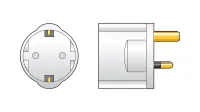 EURO ADAPTOR 2PIN TO UK PLUG 3PIN 13A SCHUKO – Image 2