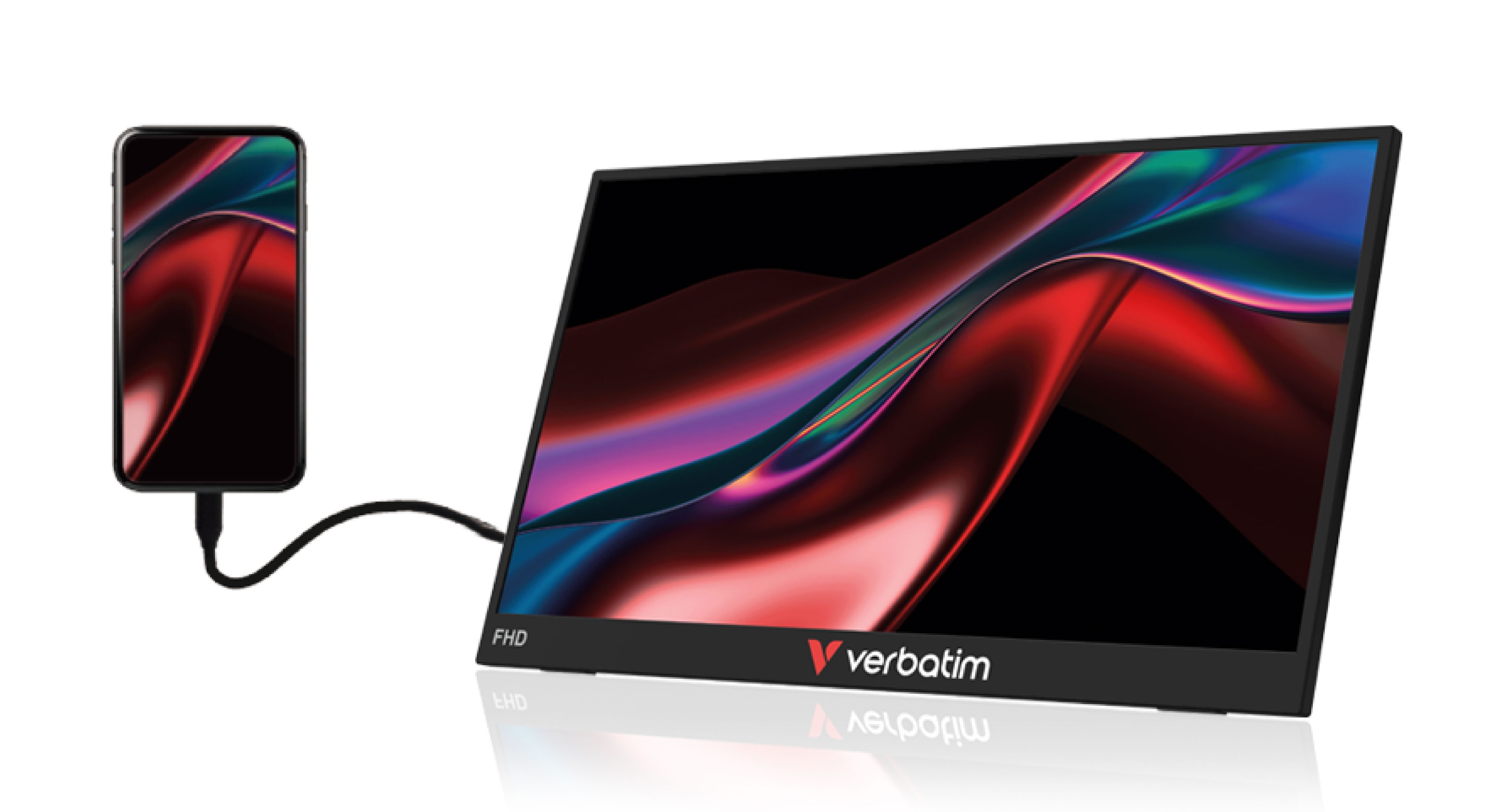 Verbatim Monitor Portable Touch 15.6" Full-HD USB-C LIGHT Series – Image 4