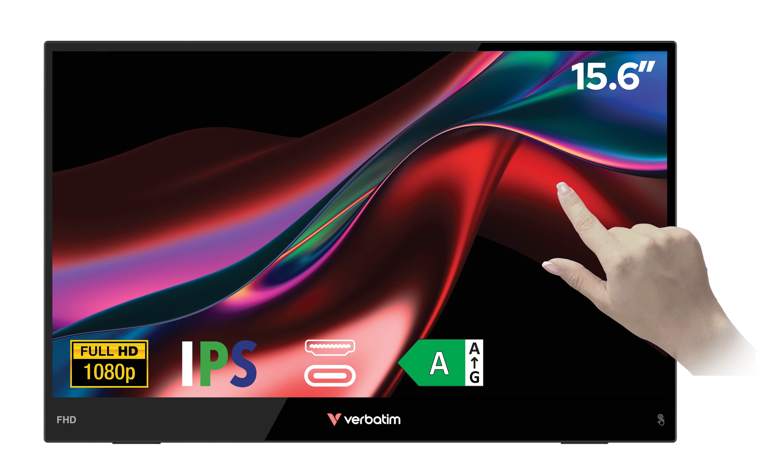 Verbatim Monitor Portable Touch 15.6" Full-HD USB-C LIGHT Series – Image 2