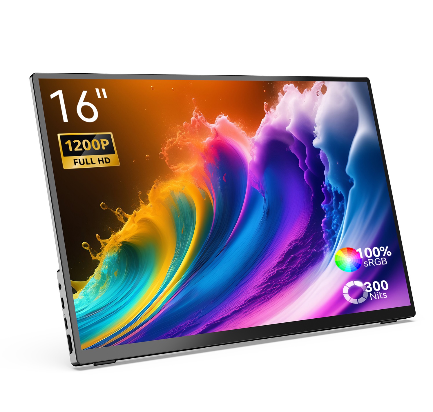MINIX Monitor Portable Touch 16" Full-HD 100% sRGB USB-C/HDMI, PD, Foldable Stand SF16T – Image 1