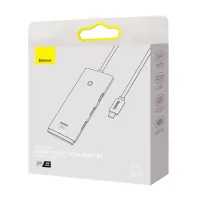 Baseus Lite Series USB-C to 4x USB 3.0 + USB-C Hub, 2m Black – Image 4