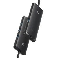 Baseus Lite Series USB-C to 4x USB 3.0 + USB-C Hub, 2m Black – Image 2
