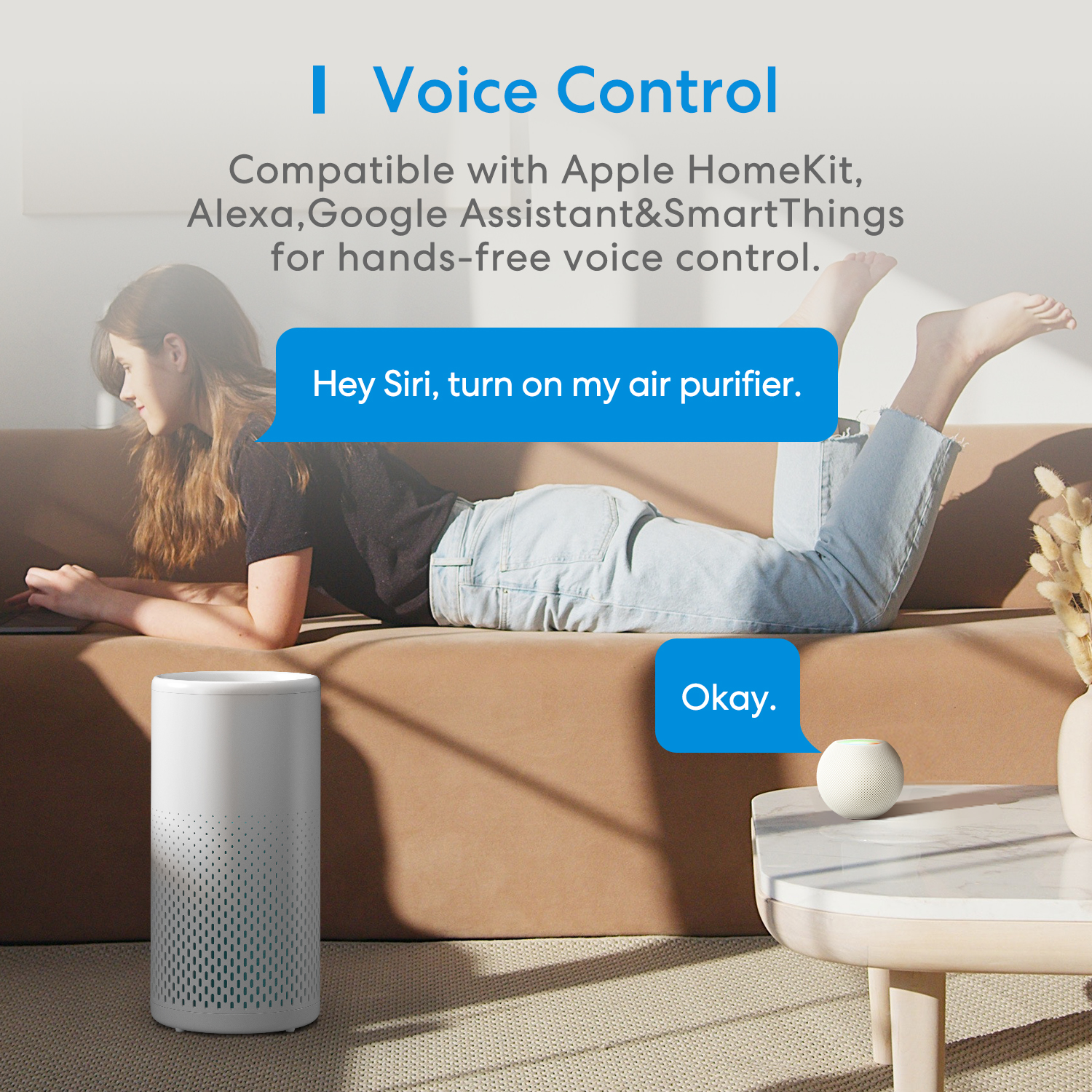 Meross Homekit Smart Wi-Fi HEPA 13 Air Purifier MAP100HK-UK – Image 5