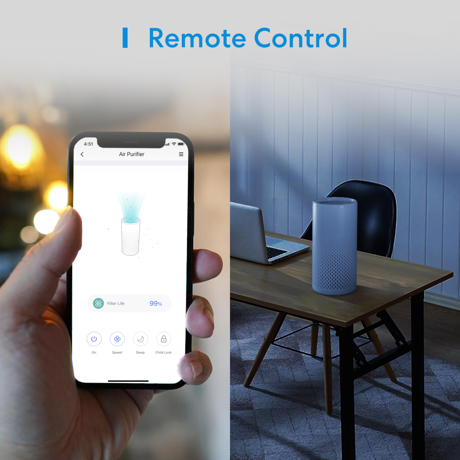 Meross Homekit Smart Wi-Fi HEPA 13 Air Purifier MAP100HK-UK – Image 7