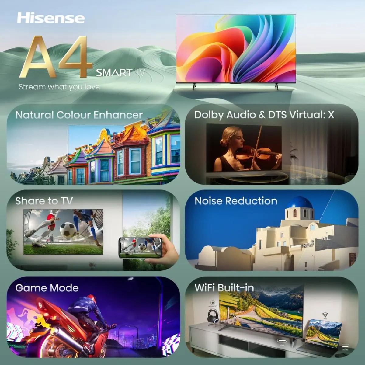 Hisense 32A4S 32'' HD Smart LED TV – Image 5