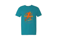 The Burning Man Tee - Summer Collection – Tropical Blue, Large