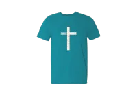 The Remnant Cross Tee - Summer Collection – Tropical Blue, X-Small