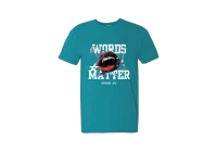 Words Matter Tee - Summer Collection – Tropical Blue, Medium