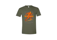 The Burning Man Tee – Military Green, X-Large