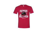 Words Matter Tee – Red, X-Small