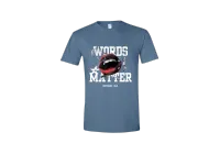 Words Matter Tee – Indigo Blue, Small