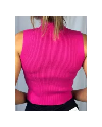Fiona aranyfóliás, ujjatlan garbós felső – Image 2
