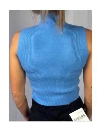 Fiona aranyfóliás, ujjatlan garbós felső – Image 2