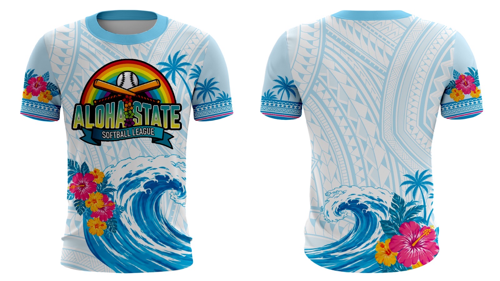 ASSL League Custom Jersey – YS, White & Blue | Custom Name