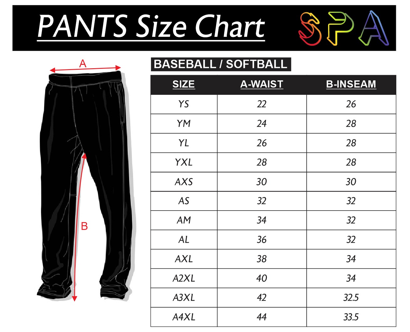 ASSL Team Pants – Honolulu Heat, Softball (with front pockets), AM