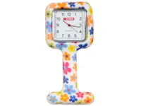 [A00098633] - orologio per infermieri quadrato fantasia fiori Gima – Image 1