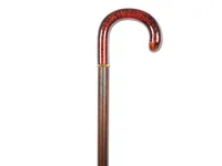 [A00060219] - bastone sintetico - manico curvo stile ambra – Image 1