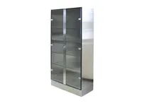[A00011869] - Armadio inox e vetro [100x48xH190 cm] Gima – Image 1