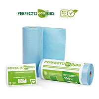 [A00173804] - ECO BIBS AZZURRE Mantellina [50x60] colore azzurro ad 1 velo [pura ovatta di cellulosa accoppiato con politene ad alta densità] in rotolo da 80 strappi Perfecto – Image 1
