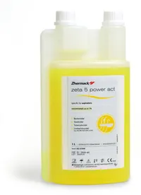 [A00121037] - ZETA 5 POWER ACT Disinfettante concentrato [diluizione 1%] specifico per la disinfezione, pulizia e deodorizzazione dei circuiti di aspirazione e sputacchiera in flacone [1lt] Zhermack – Image 1