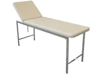 [A00011505] - Lettino visita medica classico cromato tappezzeria standard senza foro in skai costampato colore beige Gima – Image 1