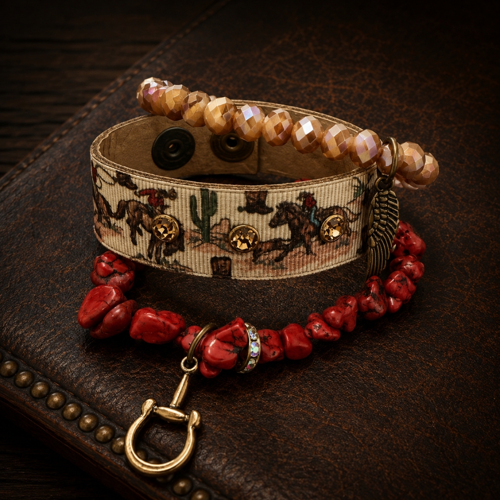 Red Dirt Cowgirl Bracelet Set – Image 1