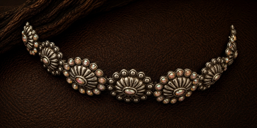 Silver Moon Concho Hatband – Image 3