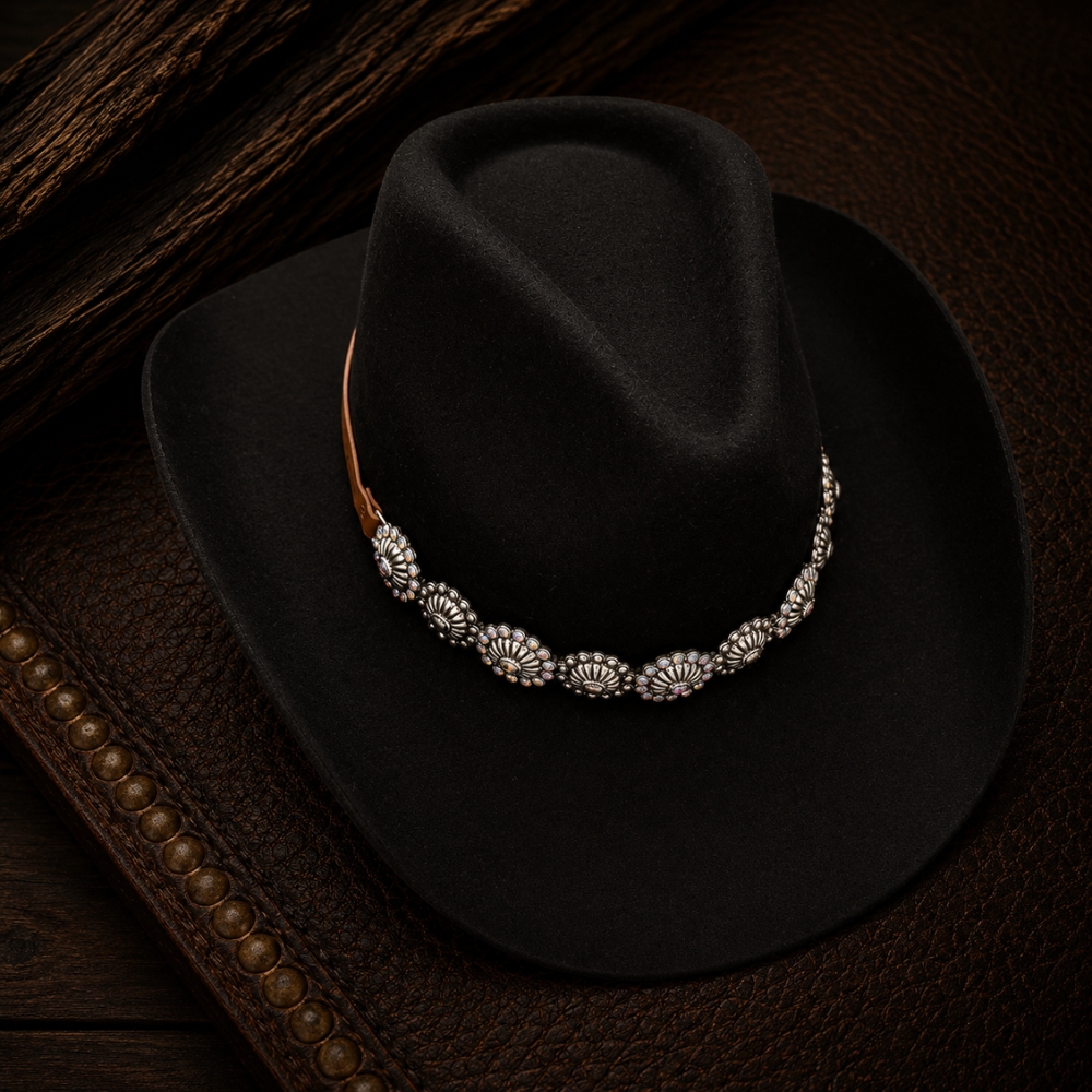 Silver Moon Concho Hatband – Image 2