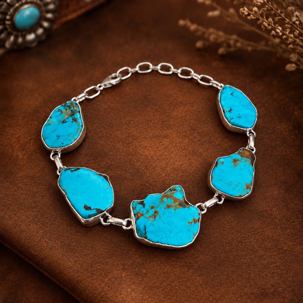 Kingman Sky Turquoise Bracelet – Image 1