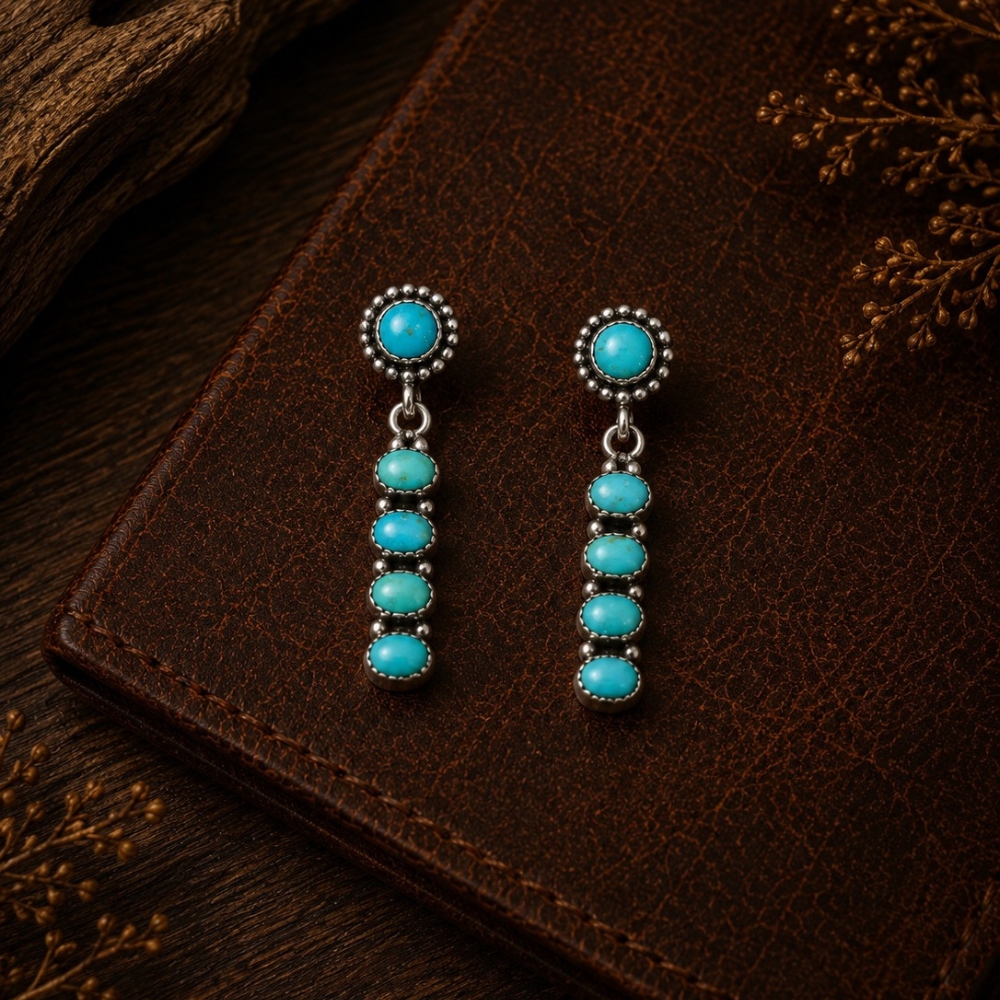 Kingman Trail Turquoise Earrings – Image 1