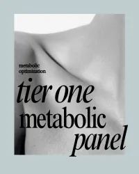 Tier 1 Metabolic Panel – Image 1