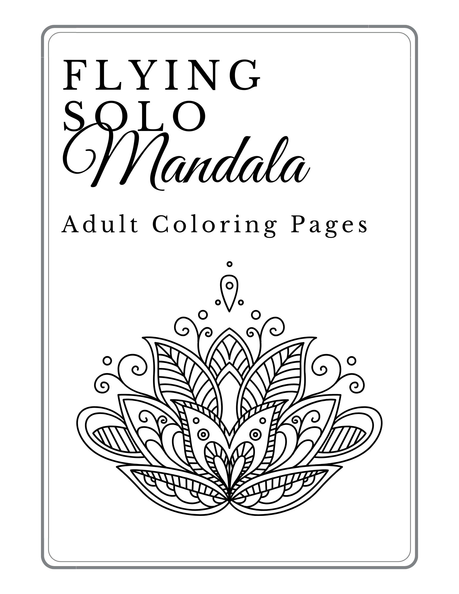 Flying Solo Mandala's coloring book – Image 1
