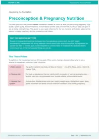Preconception & Pregnancy Nutrition FREE DOWNLOAD – Image 1