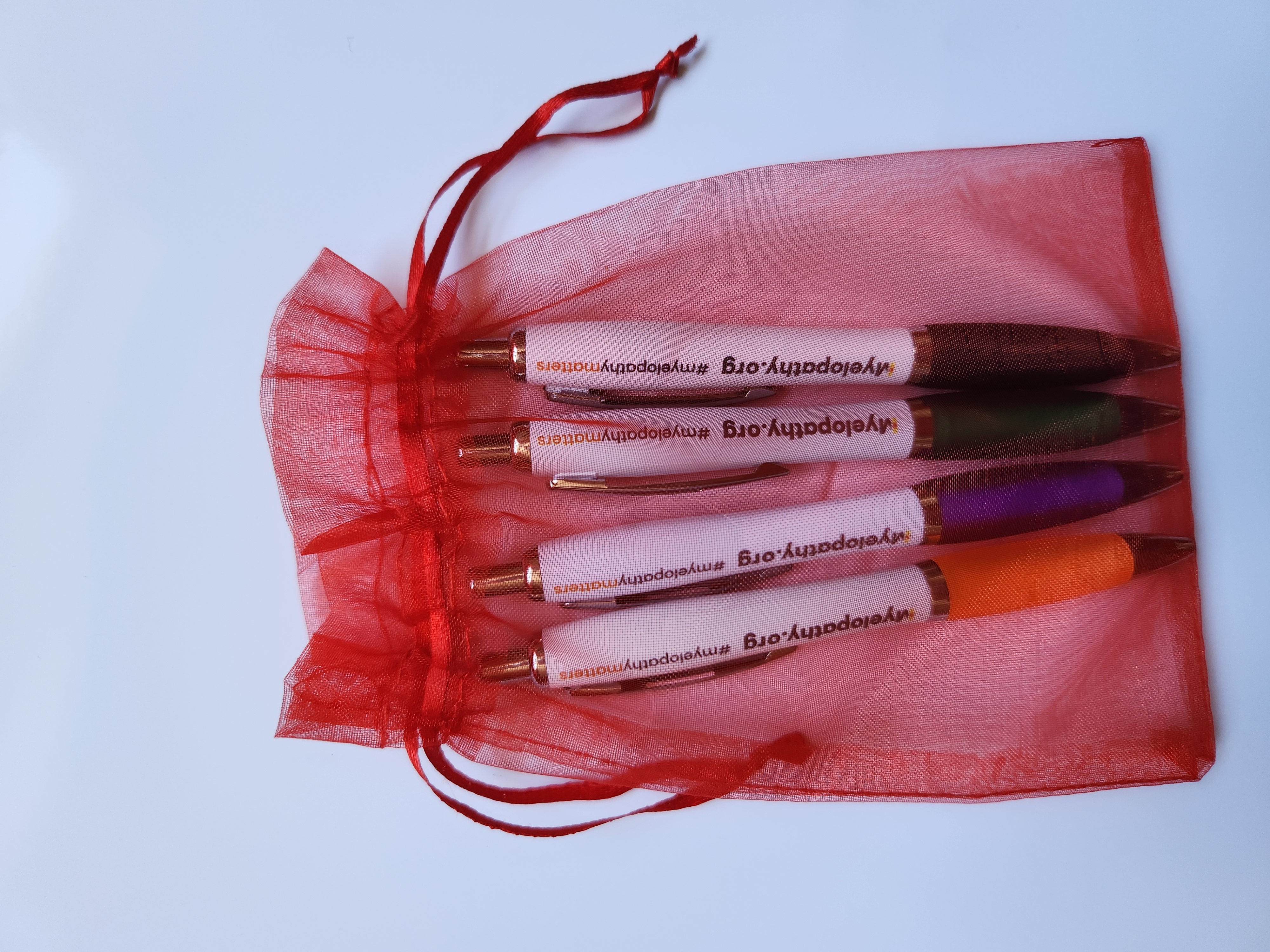Ballpoint Pens  - 4 Pack - In Organza Bag - Myelopathy.org – Image 3