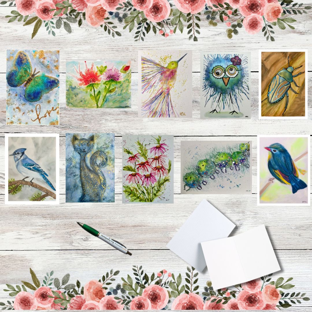 Fine Art Greetings Cards From Original Watercolour - 10 Pack - Set 2 – Image 1
