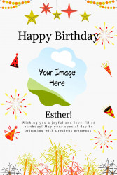 Personalised Celebrations Birthday Card With Photo & Name – Image 1