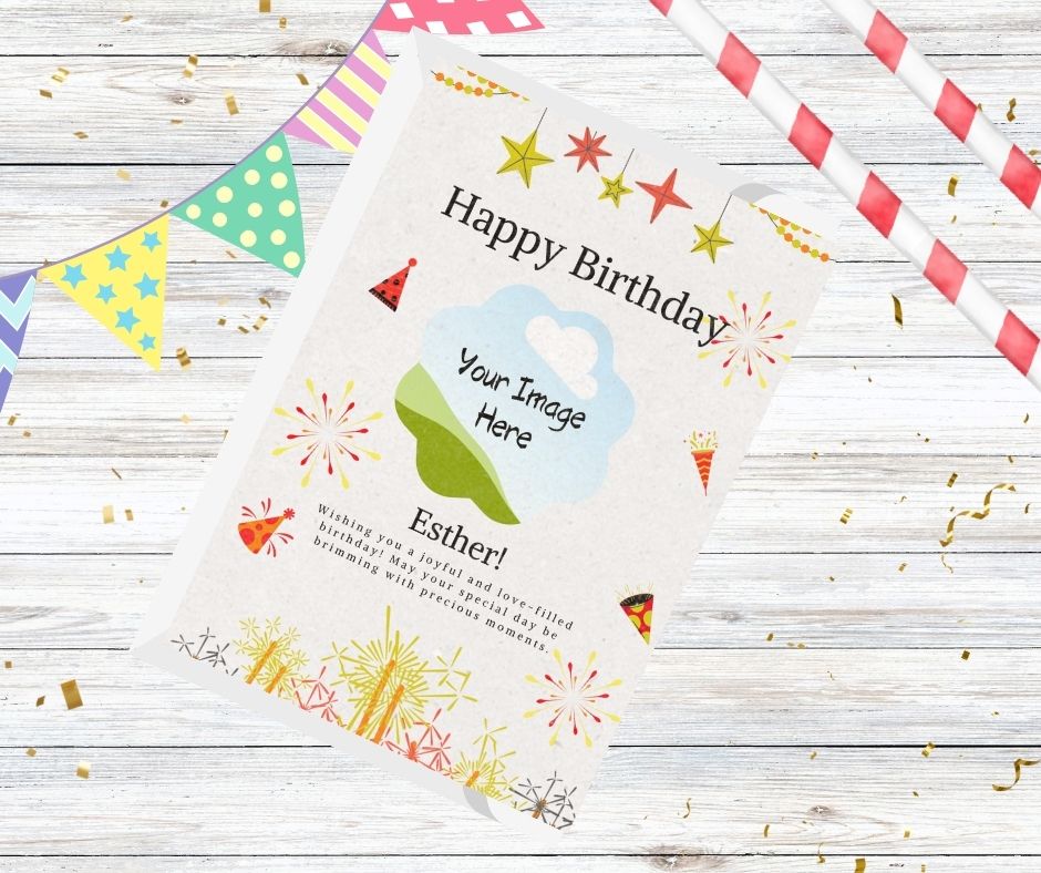 Personalised Celebrations Birthday Card With Photo & Name – Image 2
