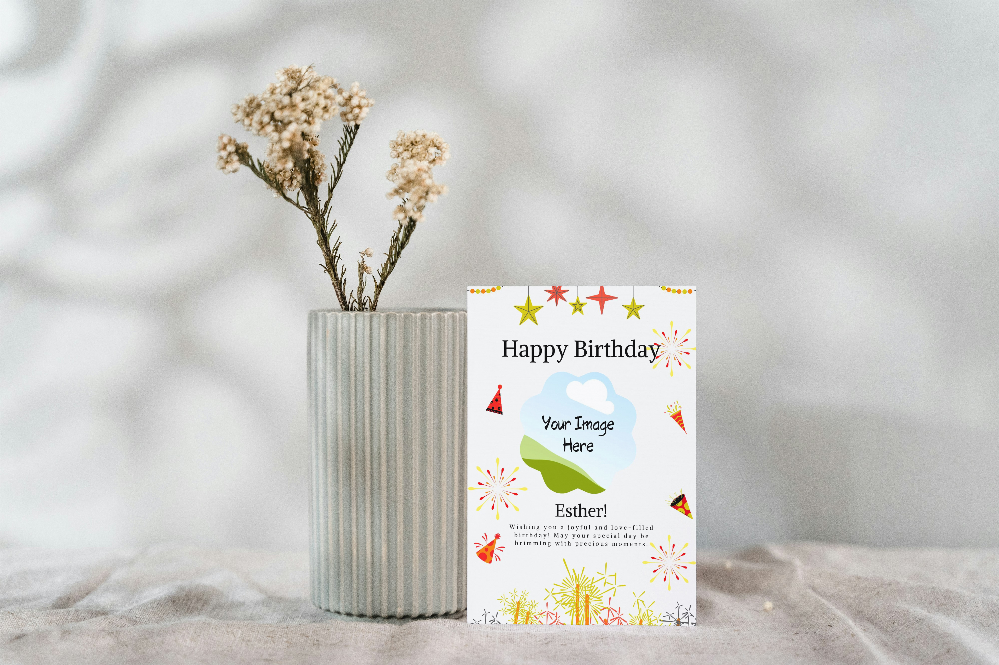 Personalised Celebrations Birthday Card With Photo & Name – Image 3