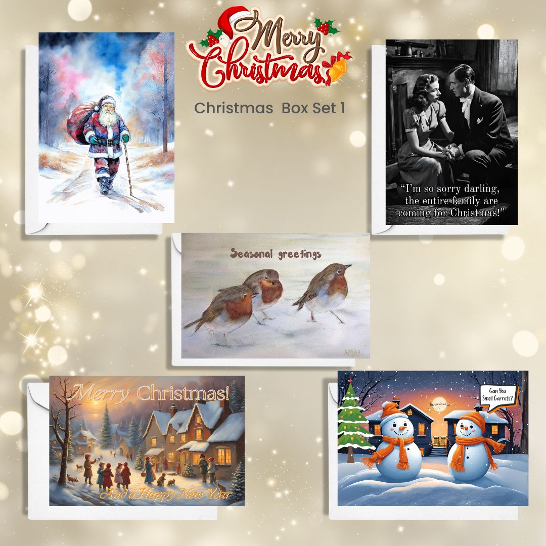 Christmas Card Pack Of 10 With 5 Different Designs - Set 1 – Image 2