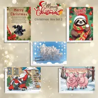 Christmas Card Pack Of 10 With 5 Different Designs - Set 2 – Image 2