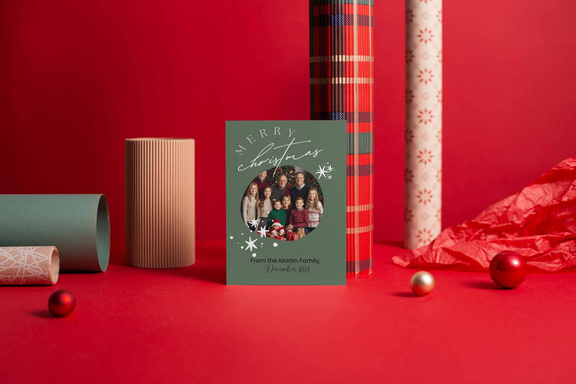 Personalised Photo Christmas Card Pack Of 10 – Image 2