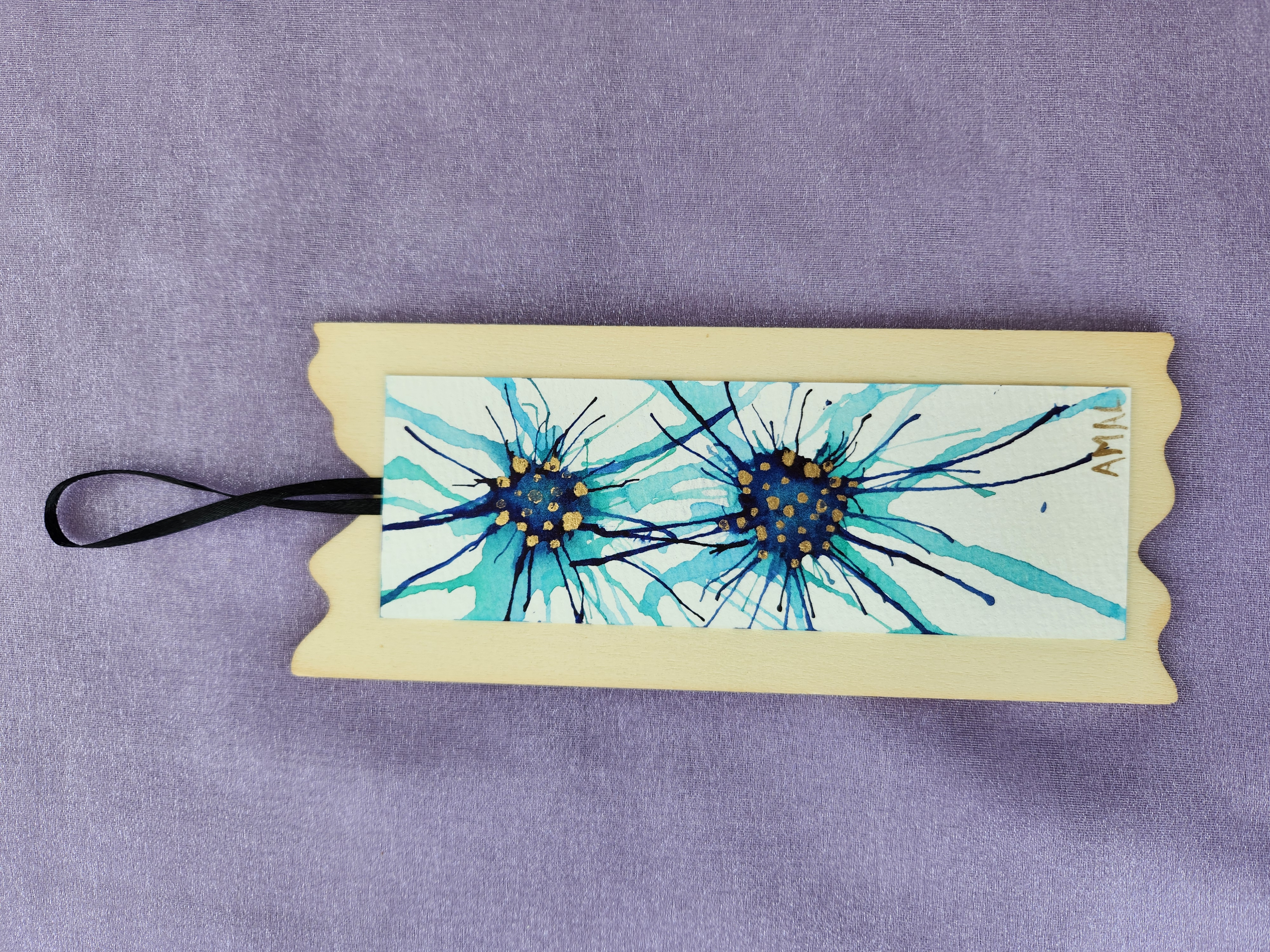 Hanging Ornament With Original Hand Painted Watercolour Art – 16