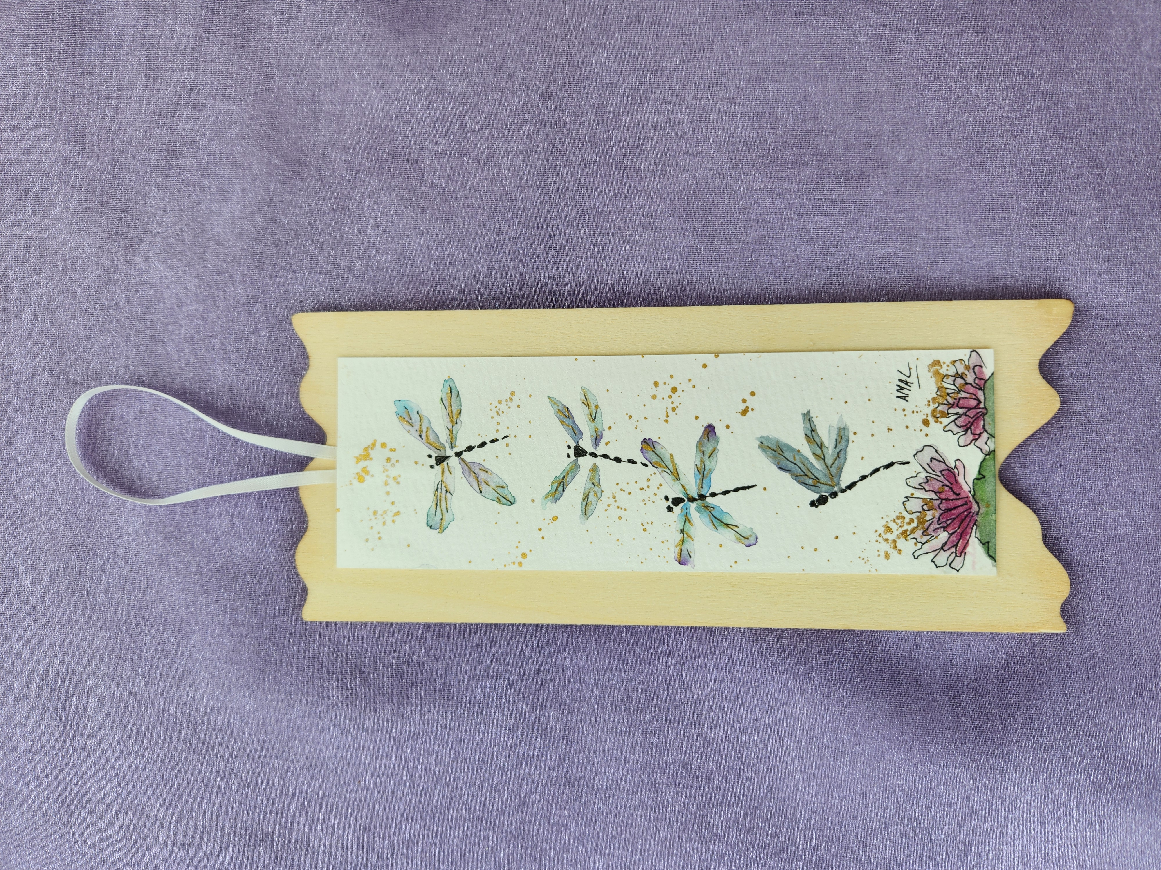 Hanging Ornament With Original Hand Painted Watercolour Art – 15
