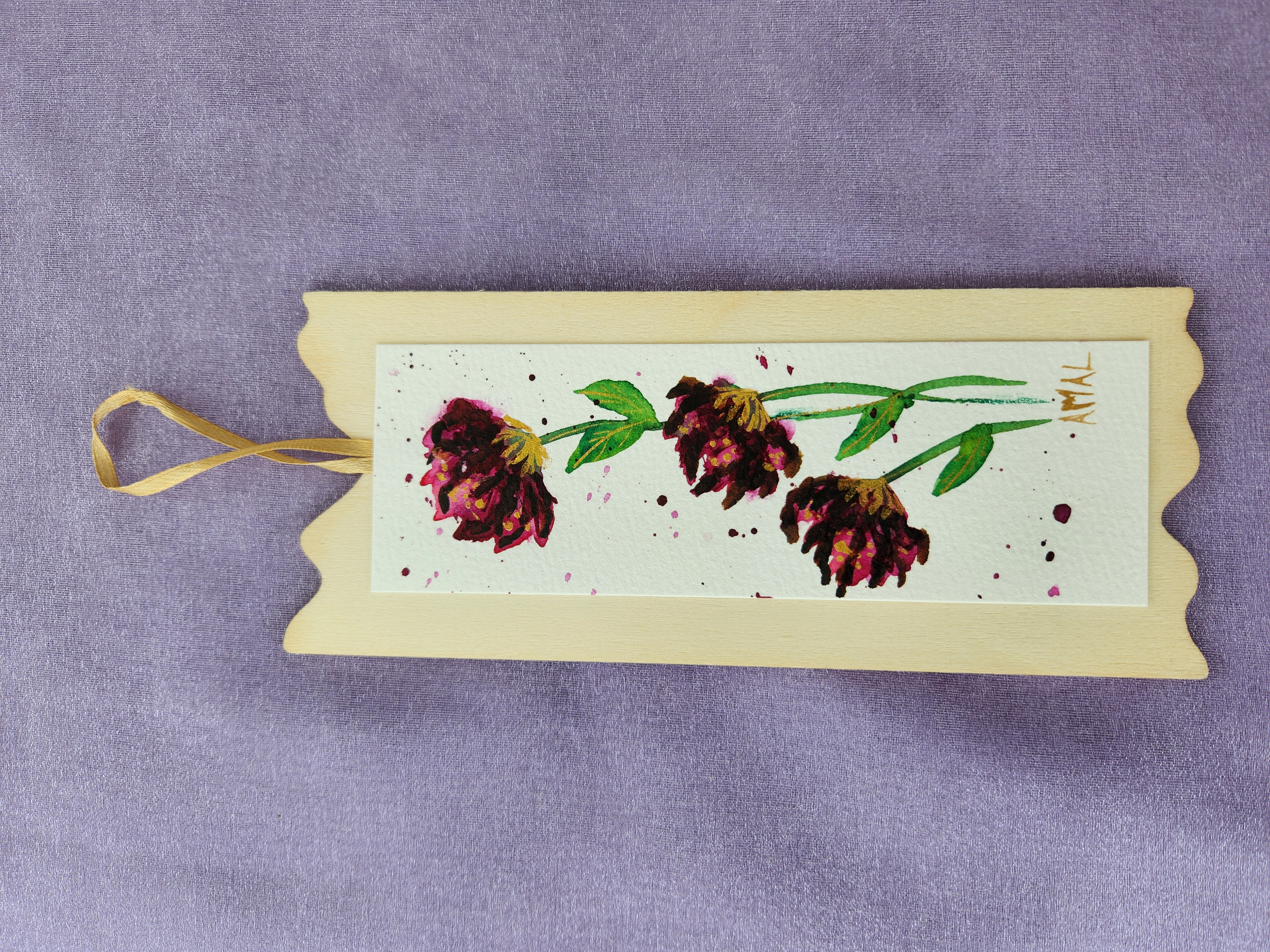 Hanging Ornament With Original Hand Painted Watercolour Art – 10
