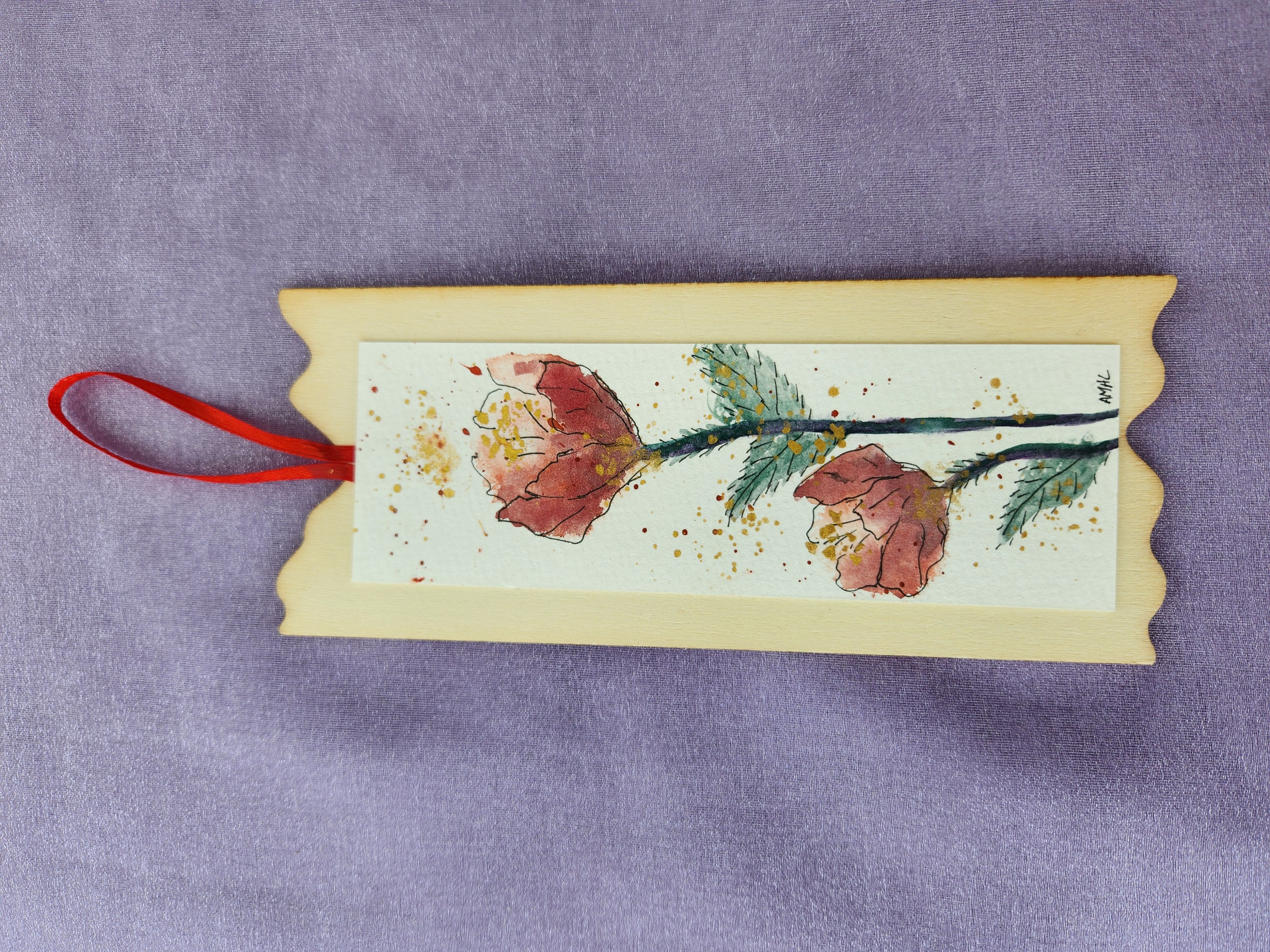 Hanging Ornament With Original Hand Painted Watercolour Art – 8