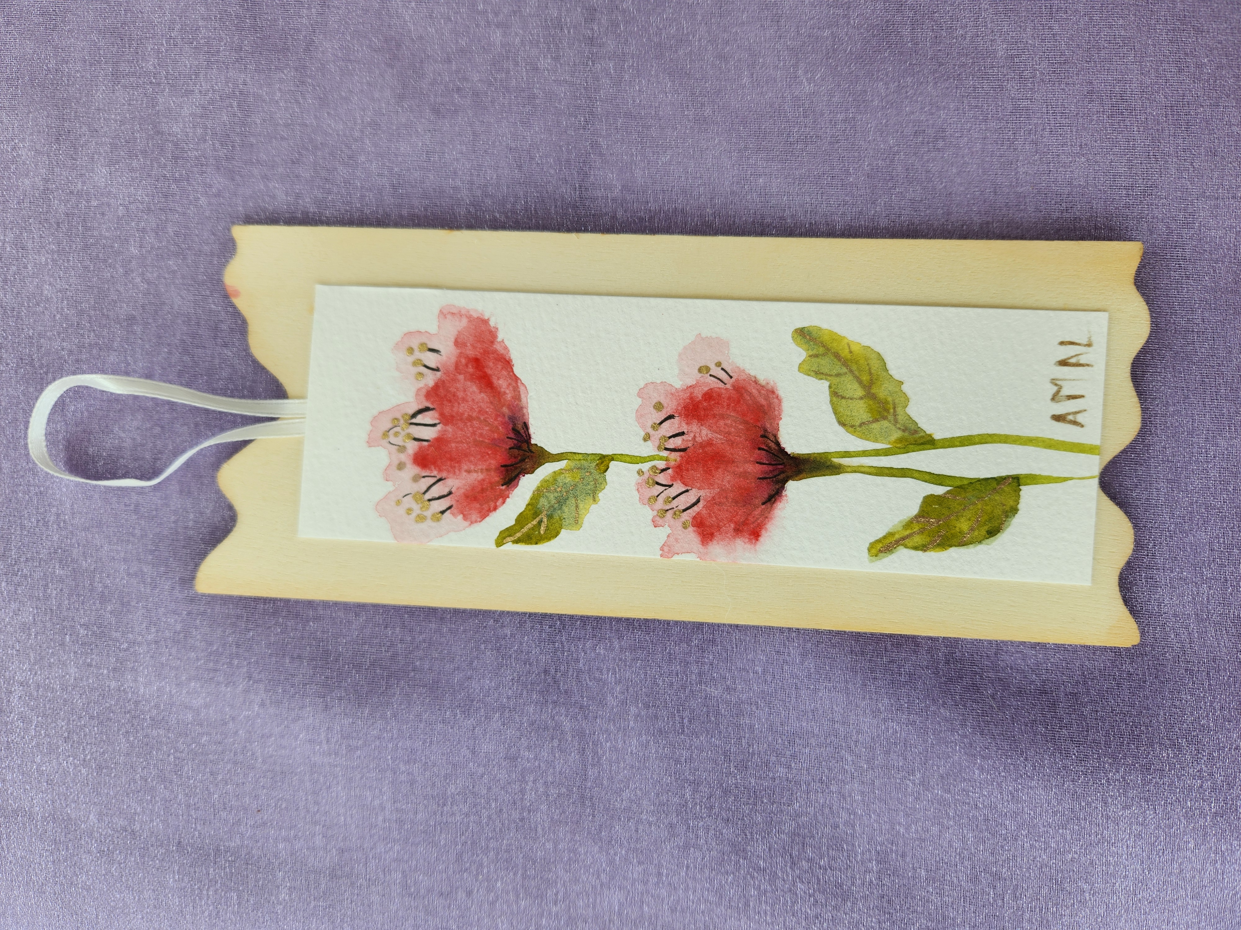 Hanging Ornament With Original Hand Painted Watercolour Art – 12