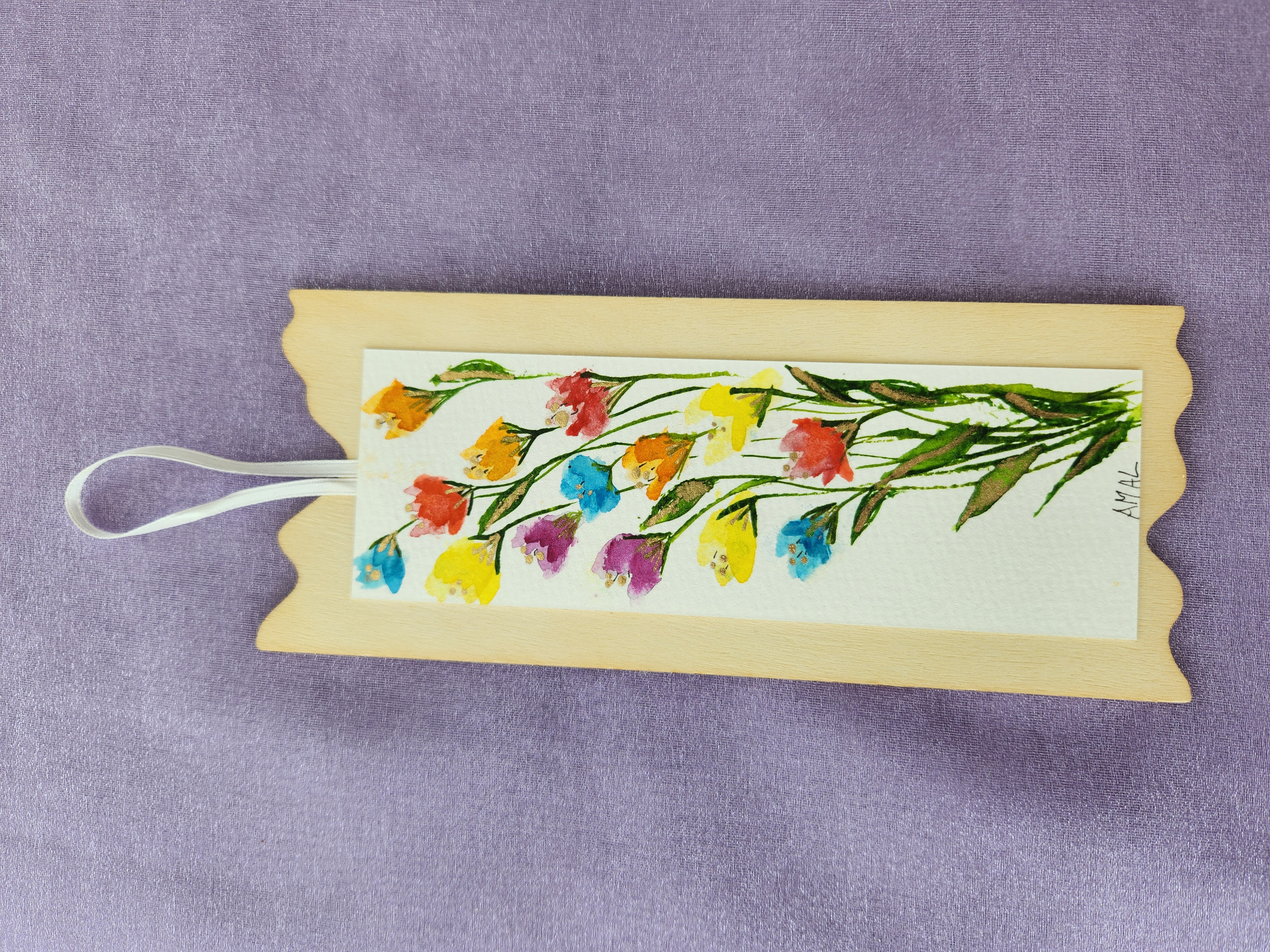 Hanging Ornament With Original Hand Painted Watercolour Art – 1